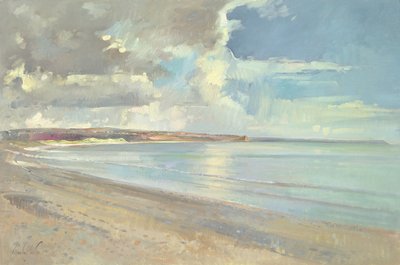 Reflektierte Wolken, Oxwich Beach, 2001 von Timothy Easton